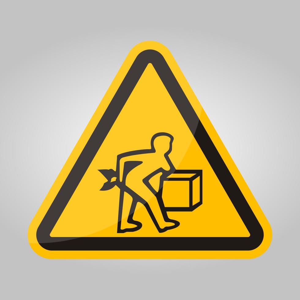 ppe icon.lift corretamente símbolo de sinal isolado em fundo branco, ilustração vetorial eps.10 vetor