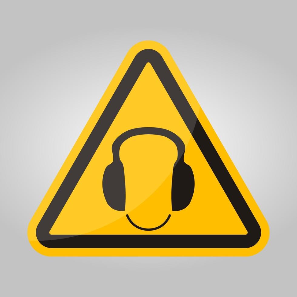 símbolo de desgaste sinal de proteção de ouvido isolado no fundo branco, ilustração vetorial eps.10 vetor