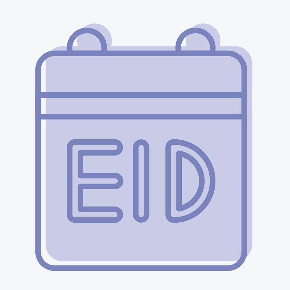 ícone calendário. relacionado para eid al fitr símbolo. islâmico. ramadã. simples ilustração vetor