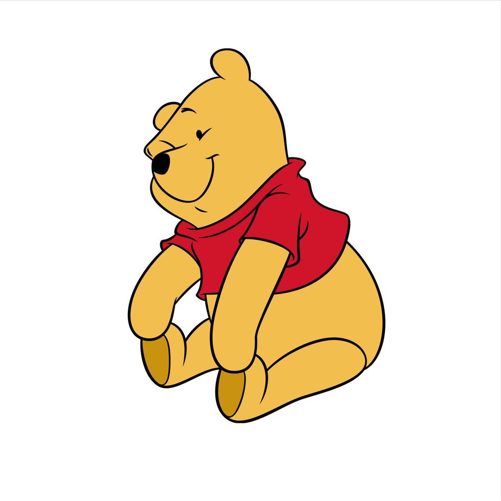 ursinho a pooh com amigos vetor