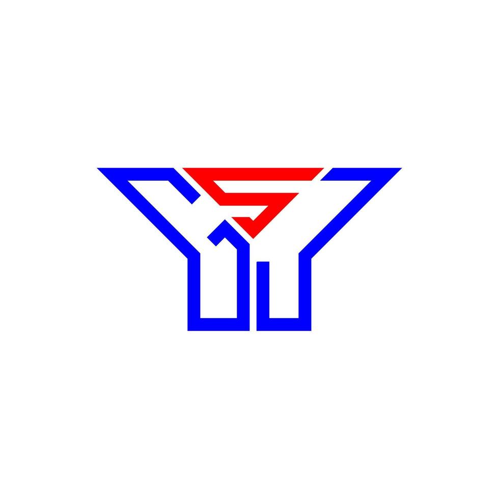 design criativo do logotipo da carta gsj com gráfico vetorial, logotipo simples e moderno gsj. vetor