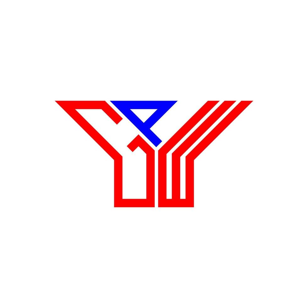 design criativo do logotipo da carta gpw com gráfico vetorial, logotipo gpw simples e moderno. vetor