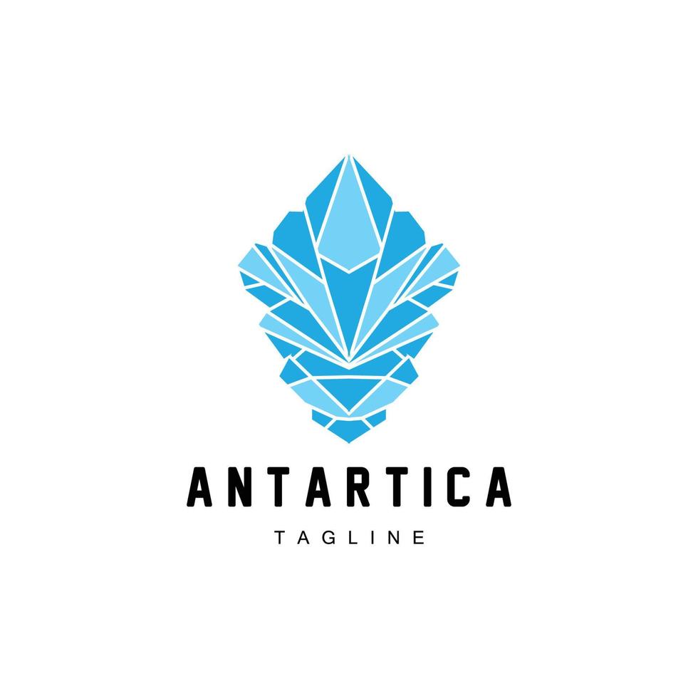 montanha logotipo, antártico iceberg logotipo projeto, natureza panorama vetor, produtos marca ilustração ícone vetor