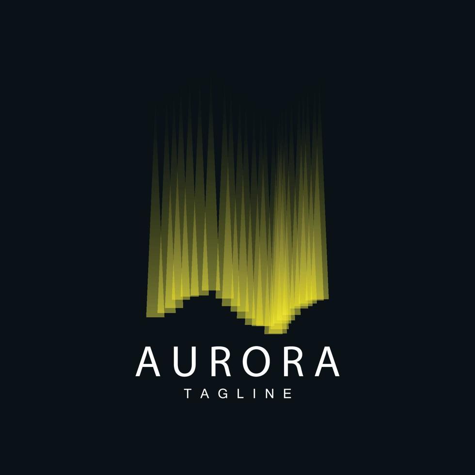 aurora logotipo, simples Projeto surpreendente natural cenário do aurora, vetor ícone modelo, ilustração