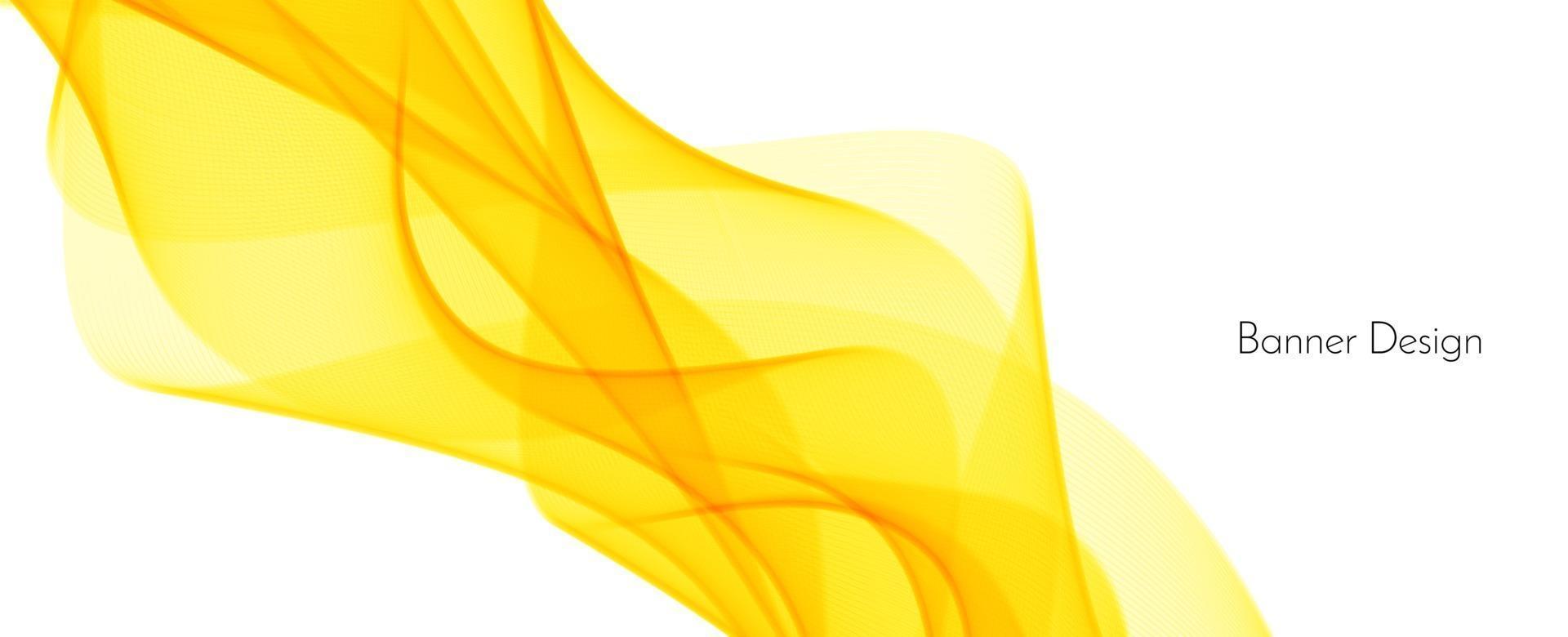 abstrato moderno dinâmico elegante vermelho e amarelo decorativo padrão onda banner fundo vetor