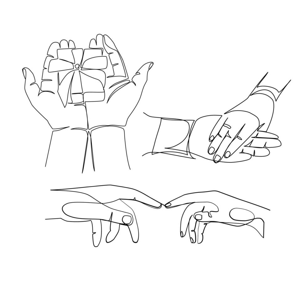 ilustração vetorial de mãos vetor