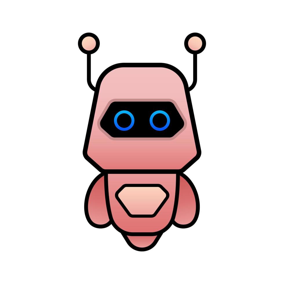 fofa ilustração mascote robô Projeto kawaii vetor