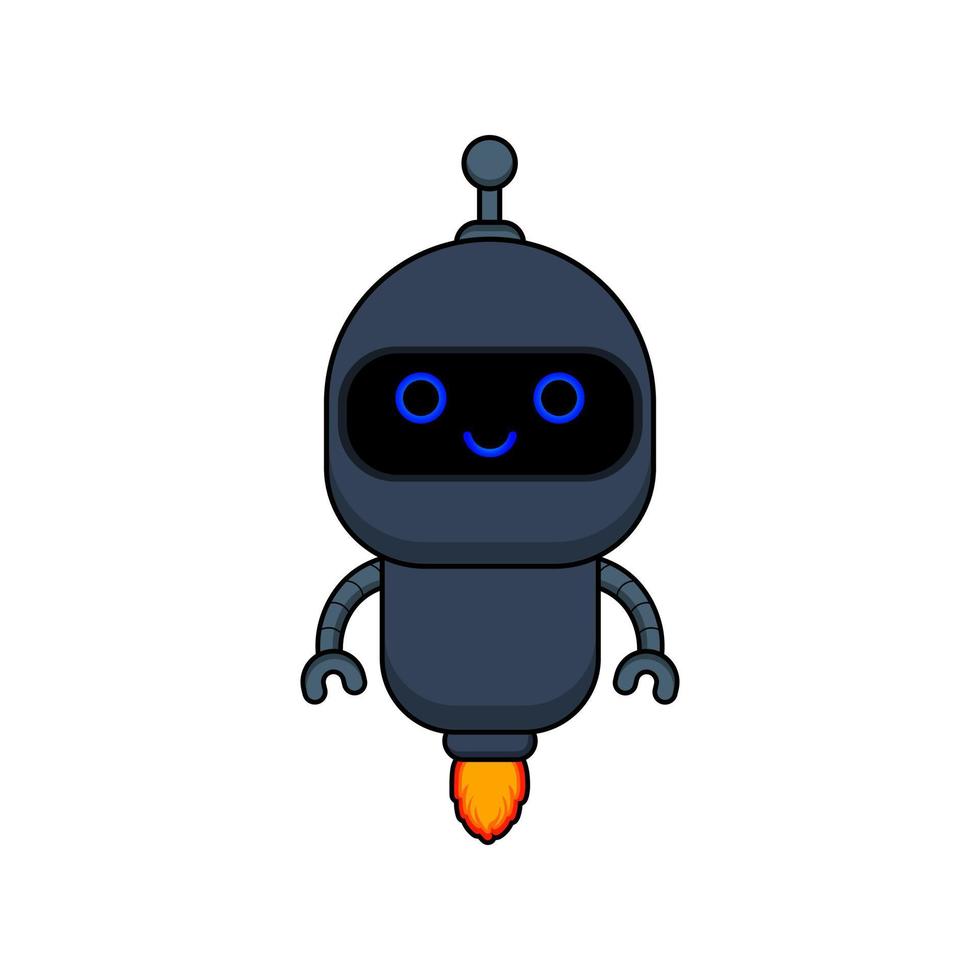 vetor robô Projeto mascote kawaii