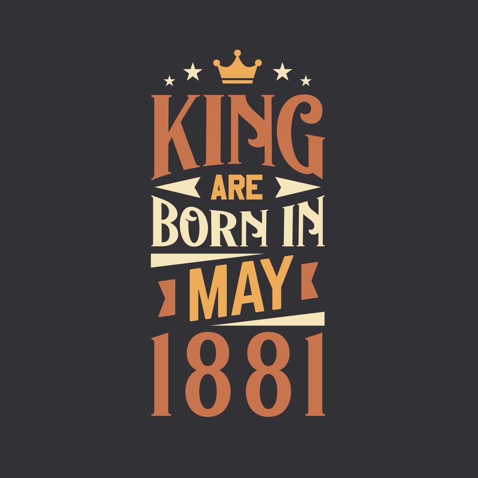 rei estão nascermos dentro pode 1881. nascermos dentro pode 1881 retro vintage aniversário vetor