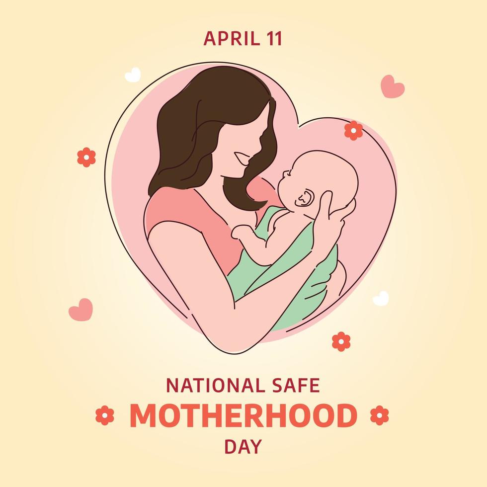 nacional seguro maternidade dia. maternidade dia vetor ilustração. plano ilustração seguro maternidade dia.