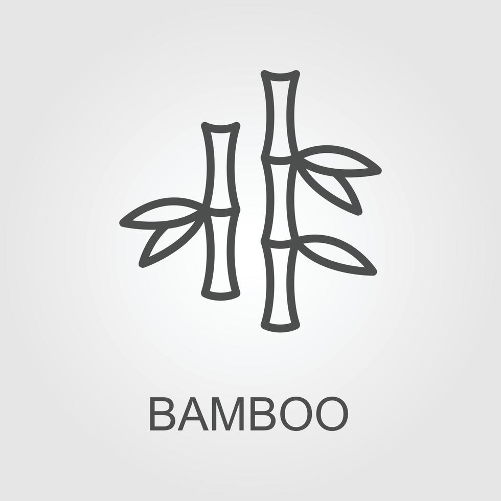 bambo ícone em branco fundo. vetor arte.