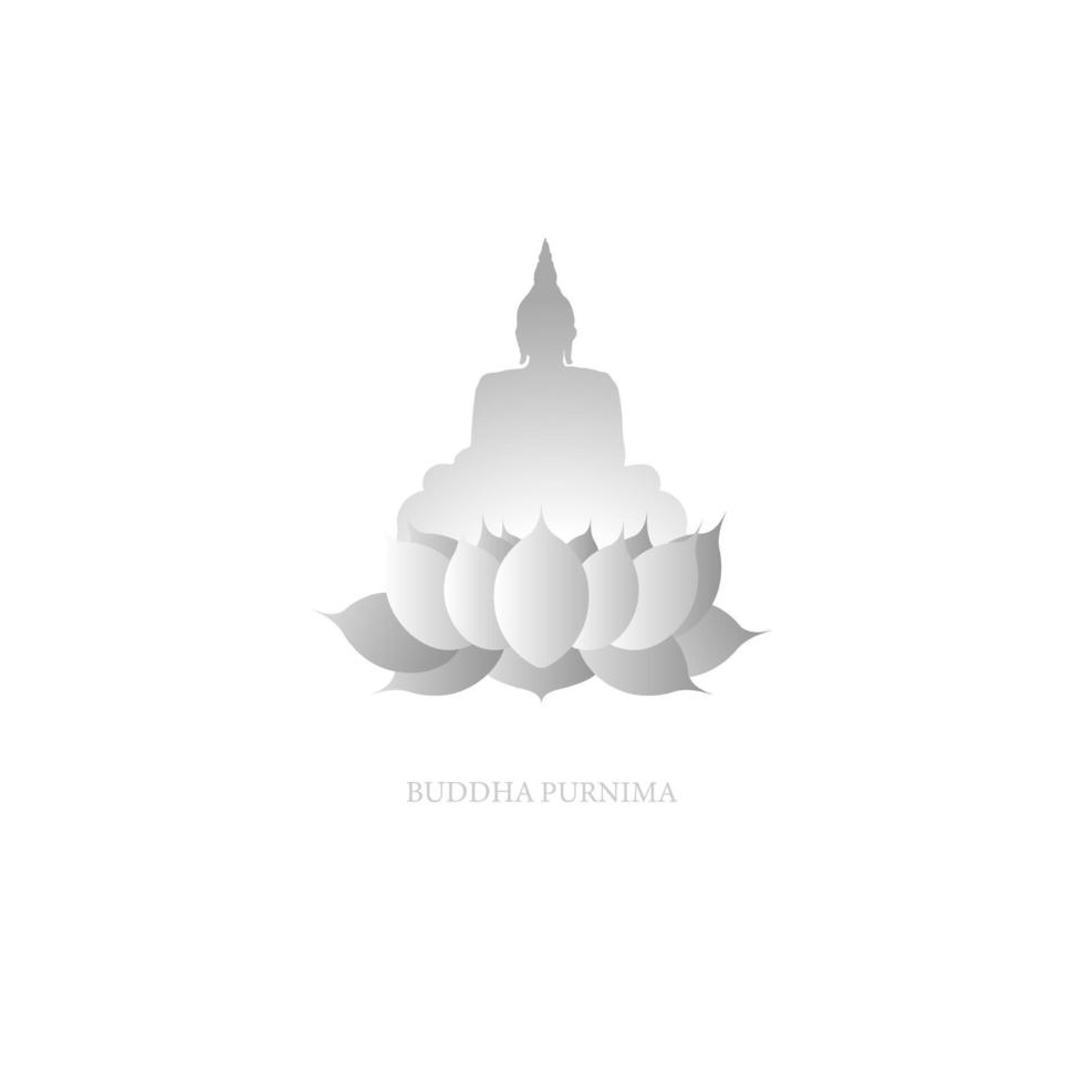 vetor ilustração do Buda purnima ou vesak dia