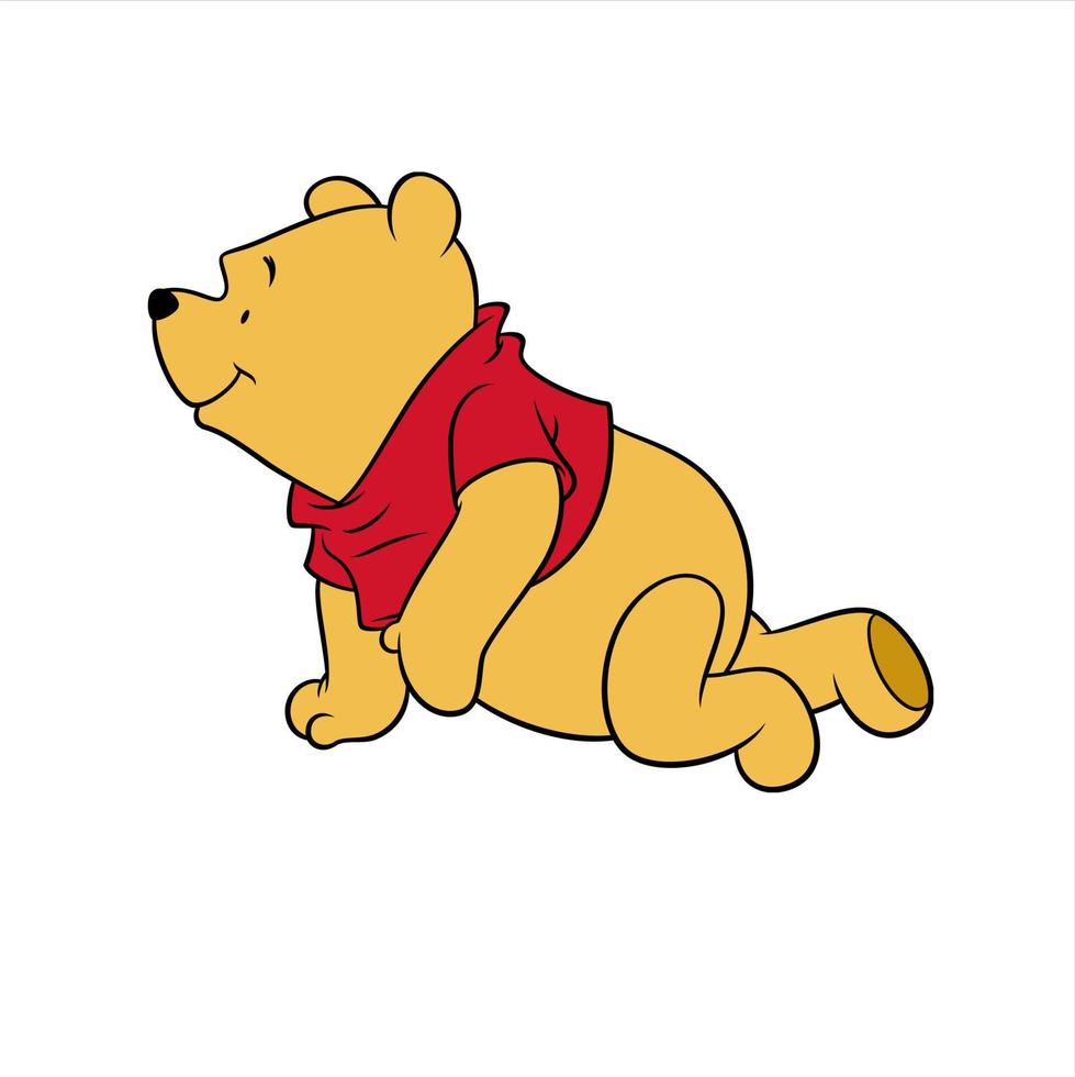 ursinho a pooh com amigos vetor