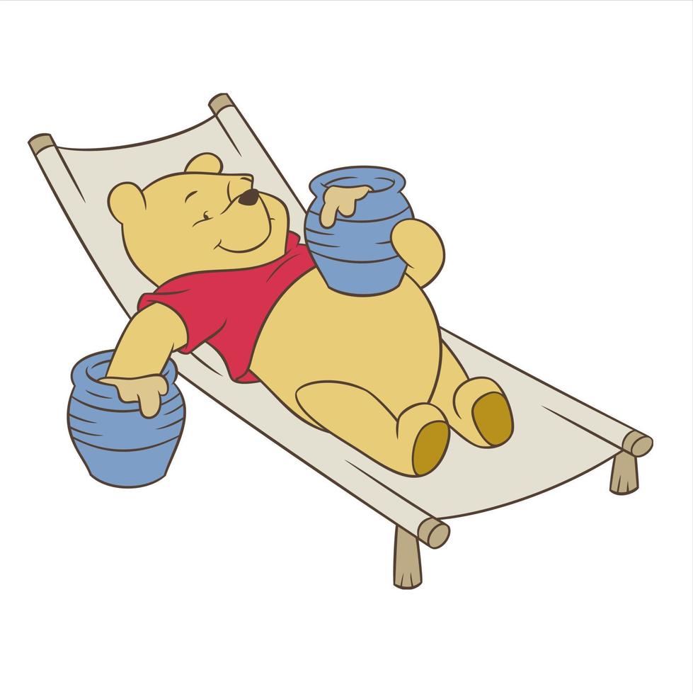 ursinho a pooh com amigos vetor