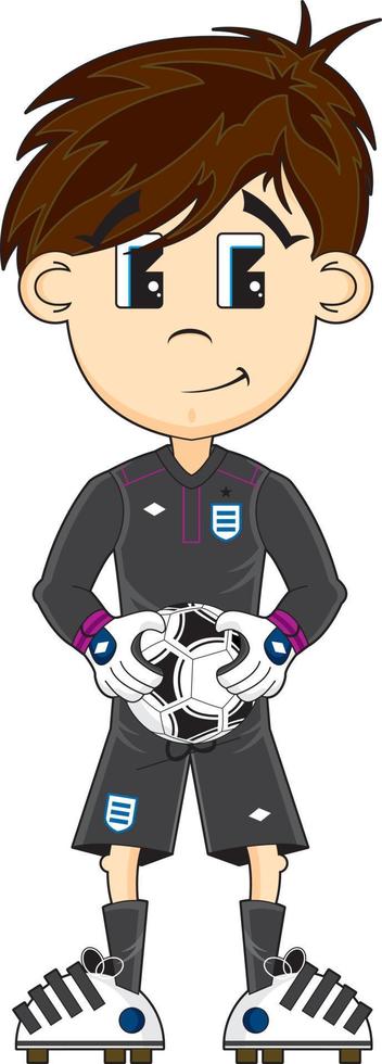 fofa desenho animado Inglaterra futebol futebol goleiro - Esportes ilustração vetor