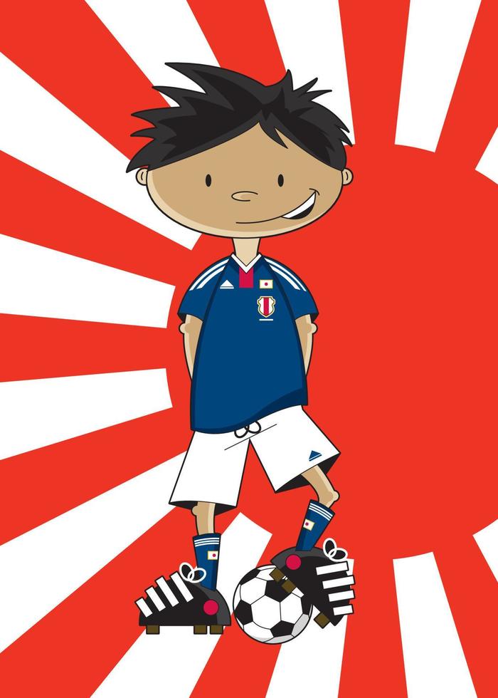 fofa desenho animado japonês futebol futebol jogador - Esportes ilustração vetor