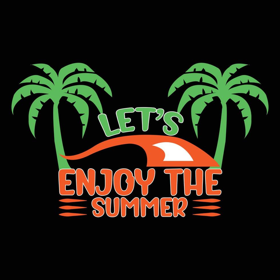 design de camiseta de verão vetor