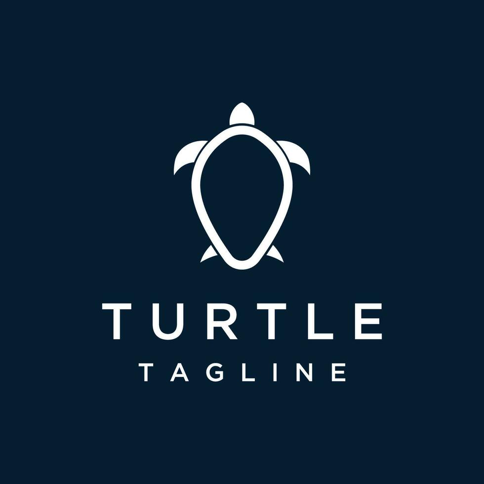 tartaruga animal logotipo Projeto com uma simples e elegante conceito. vetor