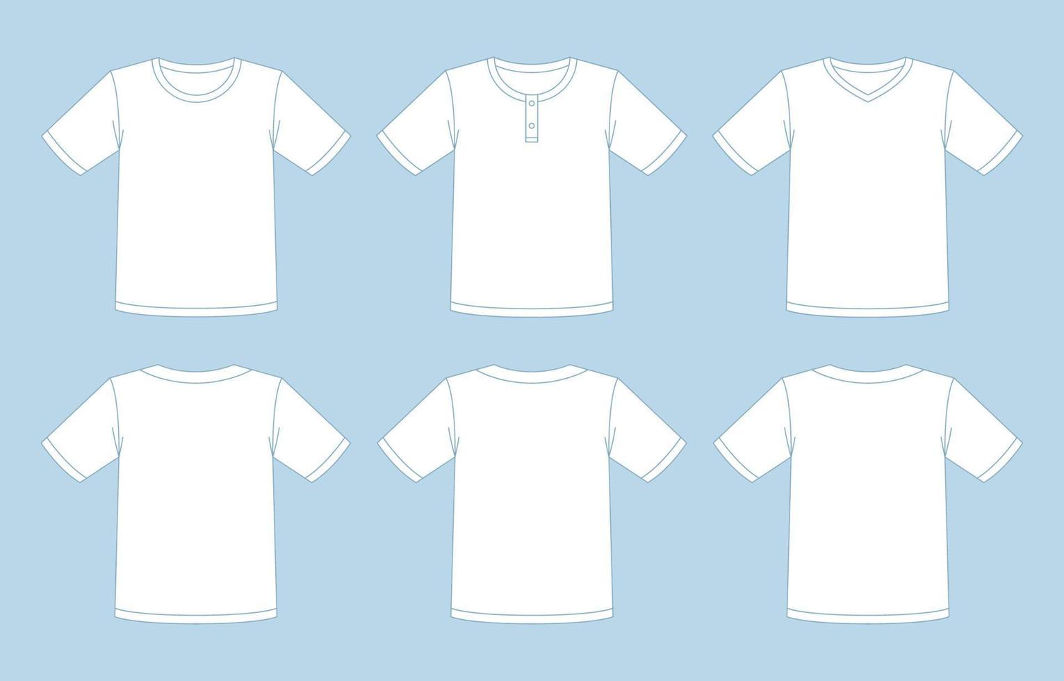 conjunto do branco esboço t camisa zombar acima vetor