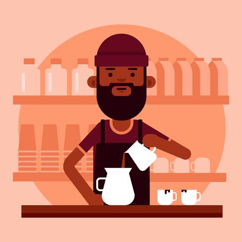 Ilustração Barista vetor