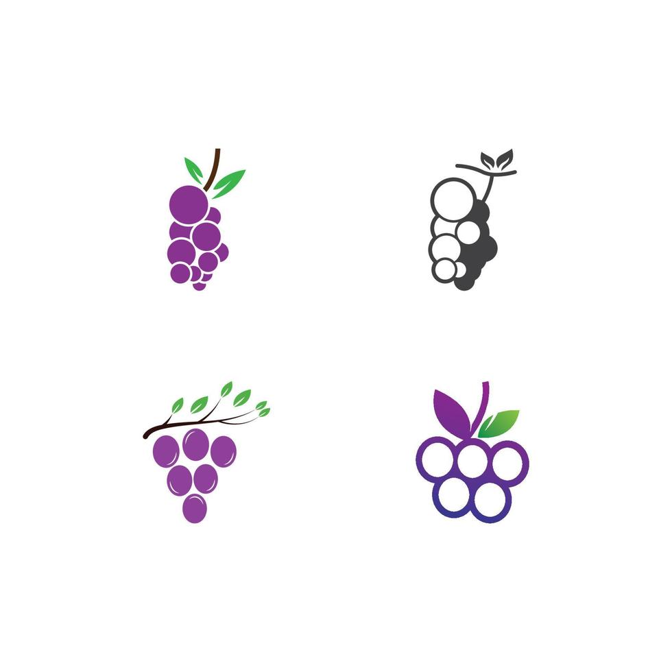 desenho de ilustração de ícone de vetor de uvas