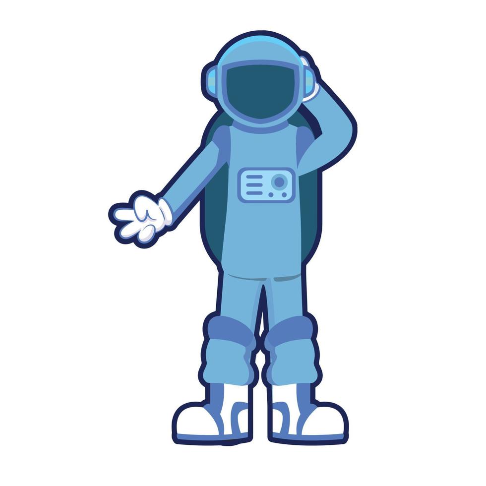 azul astronout 11 vetor
