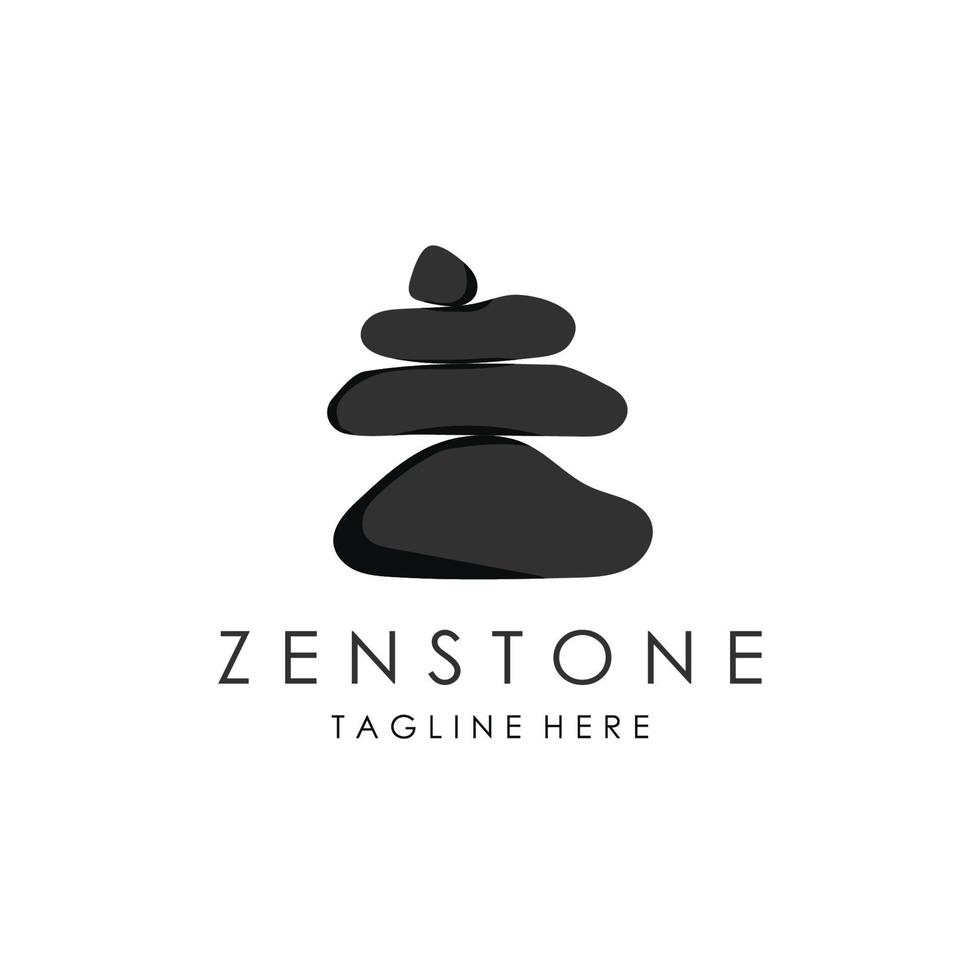 equilibrado zen pedra logotipo modelo vetor