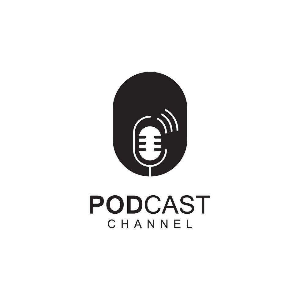 podcast logotipo vetor ilustração Projeto