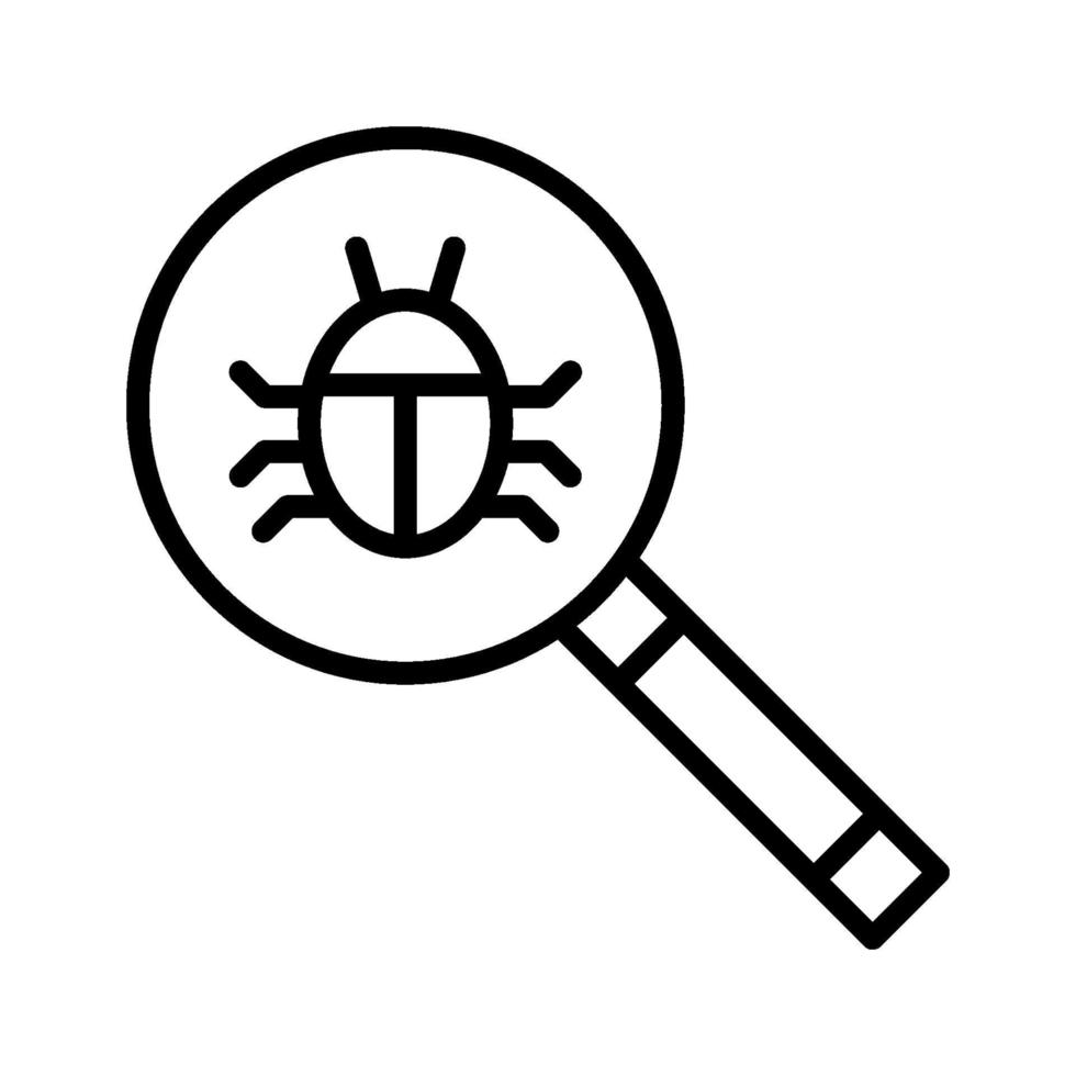 ícone de bug de pesquisa vetor