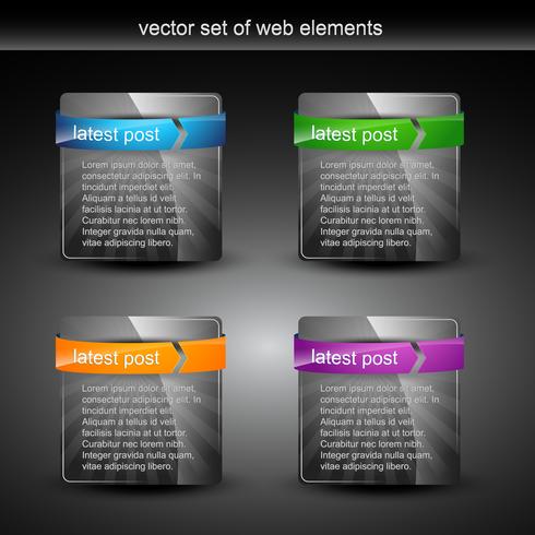 elementos da web vetor