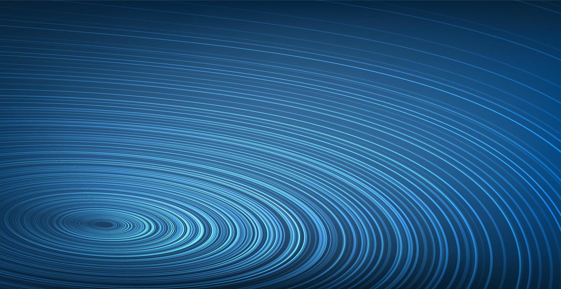 círculo azul onda sonora digital vetor