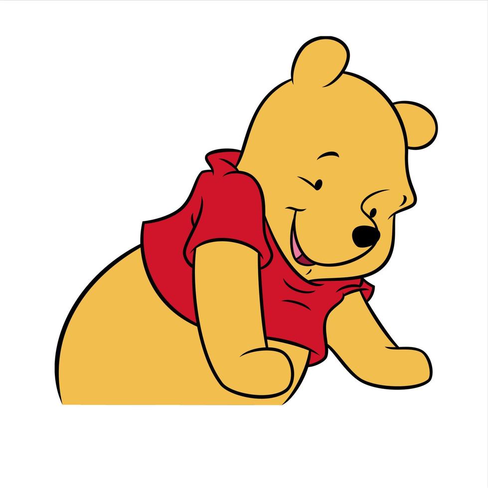 ursinho a pooh com amigos vetor