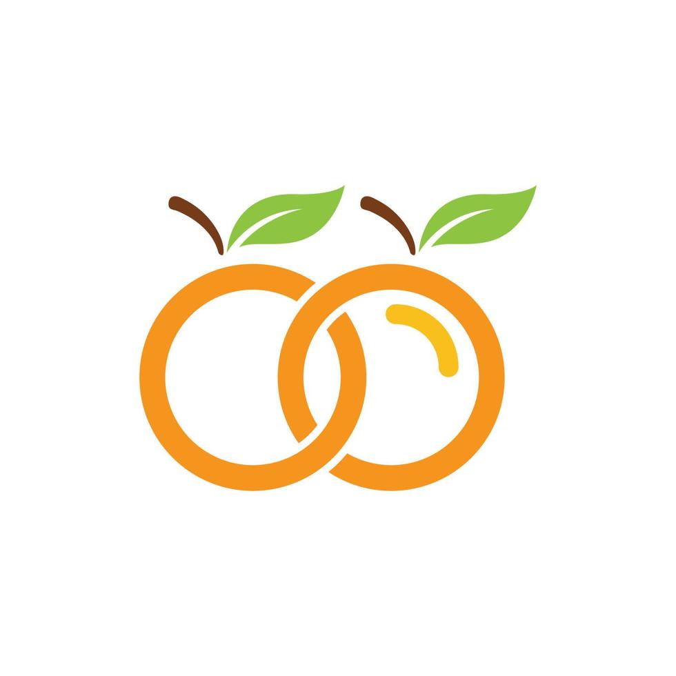 design de logotipo laranja vetor