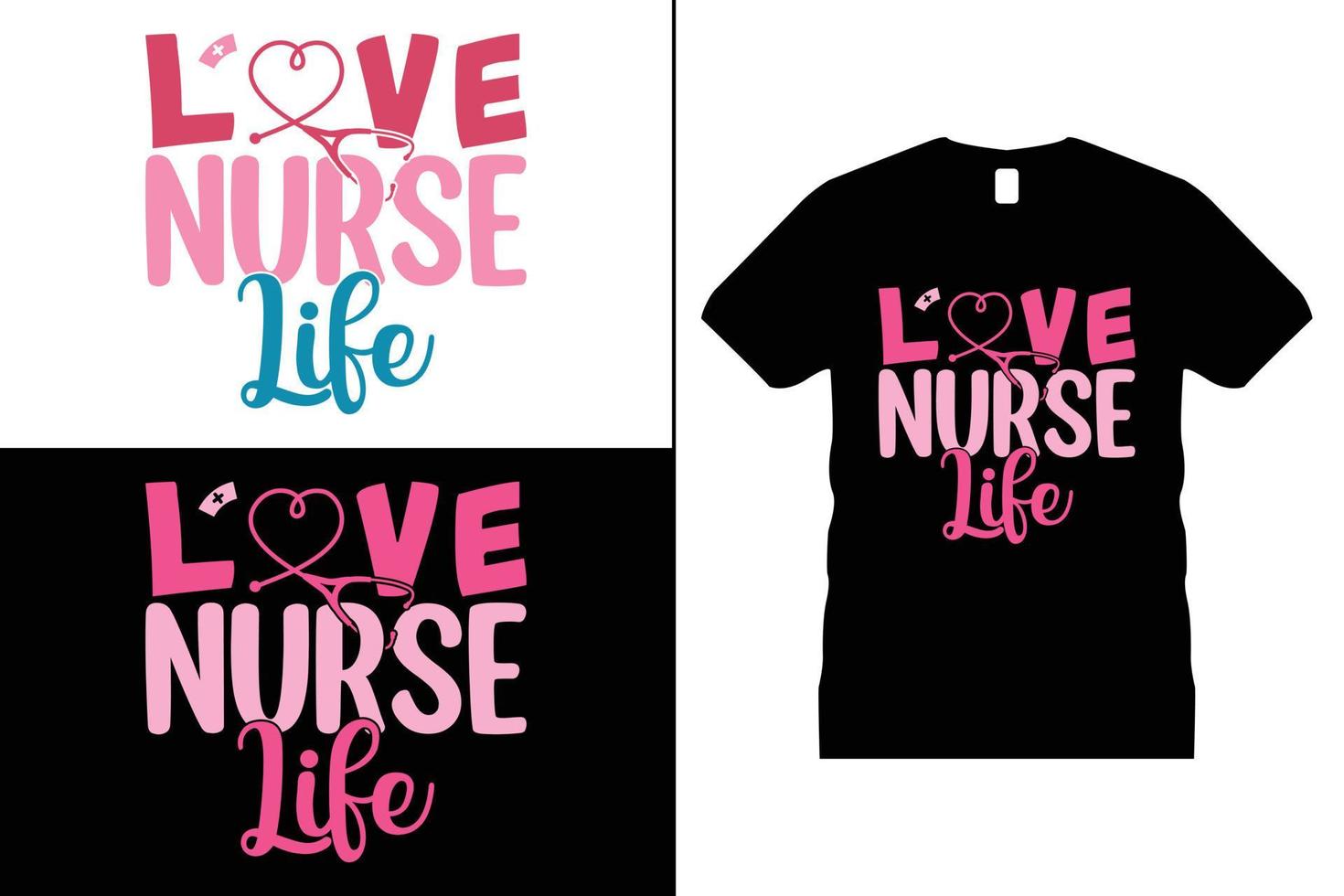 enfermeira camiseta projeto, engraçado médico amante vetor. usar para camiseta, canecas, adesivos, cartões, etc. vetor