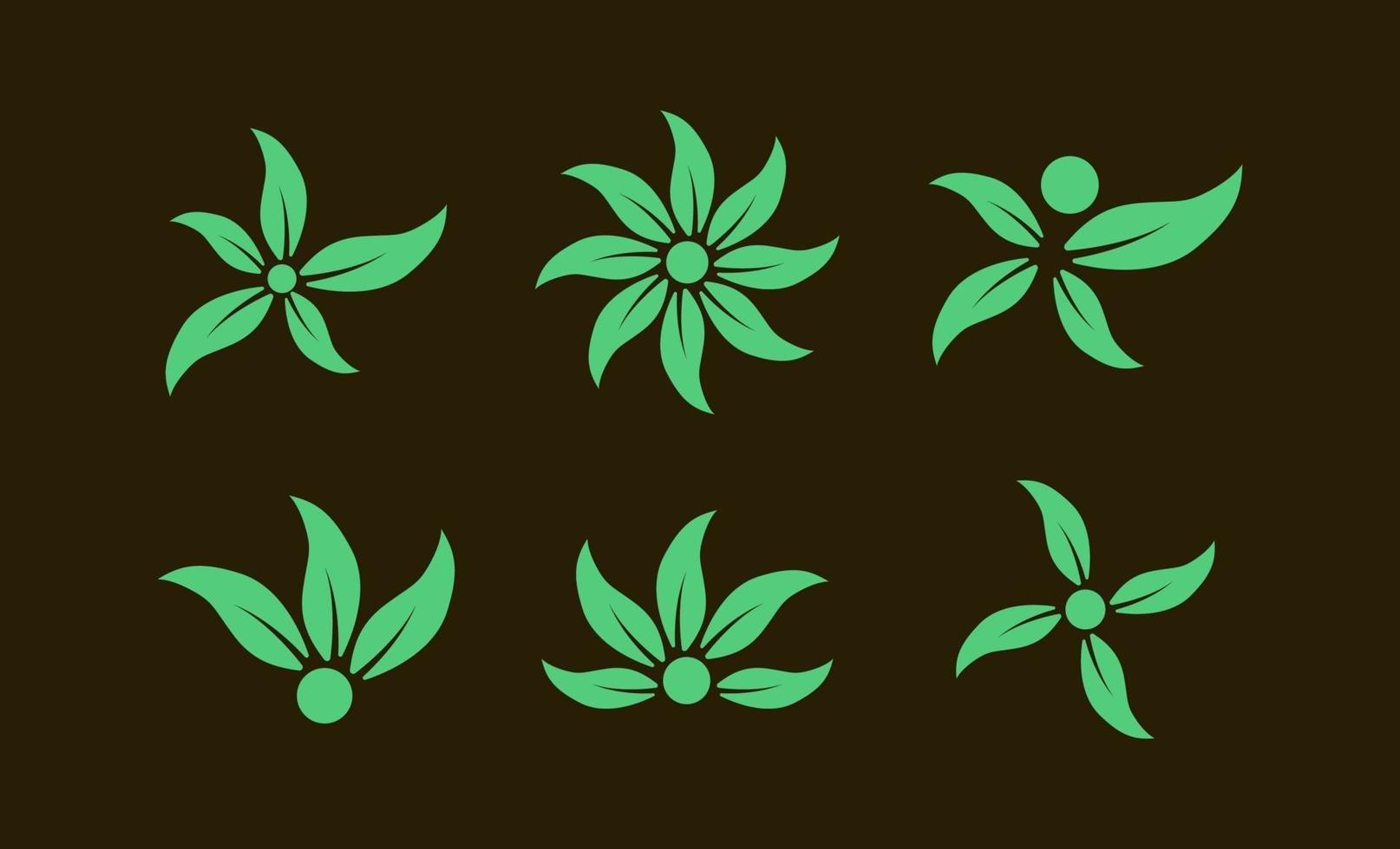 ilustração em vetor modelo logotipo criativo verde folha