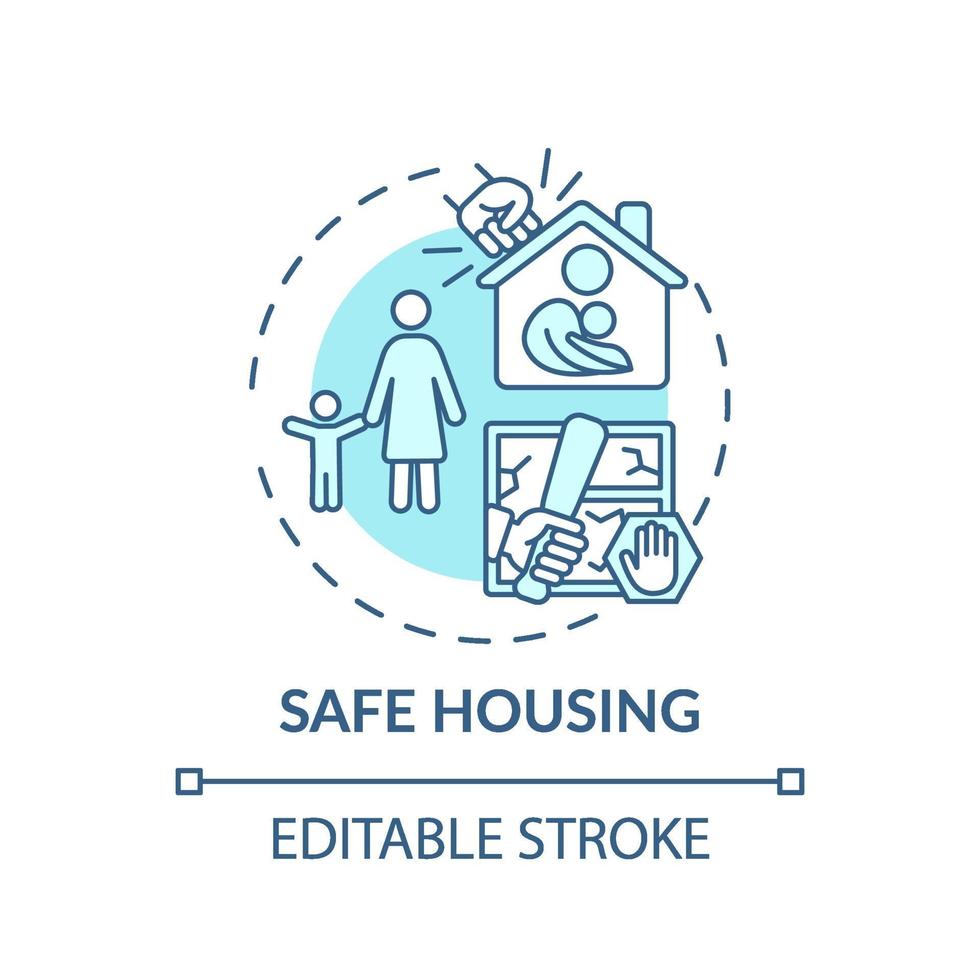 ícone do conceito de habitação segura vetor