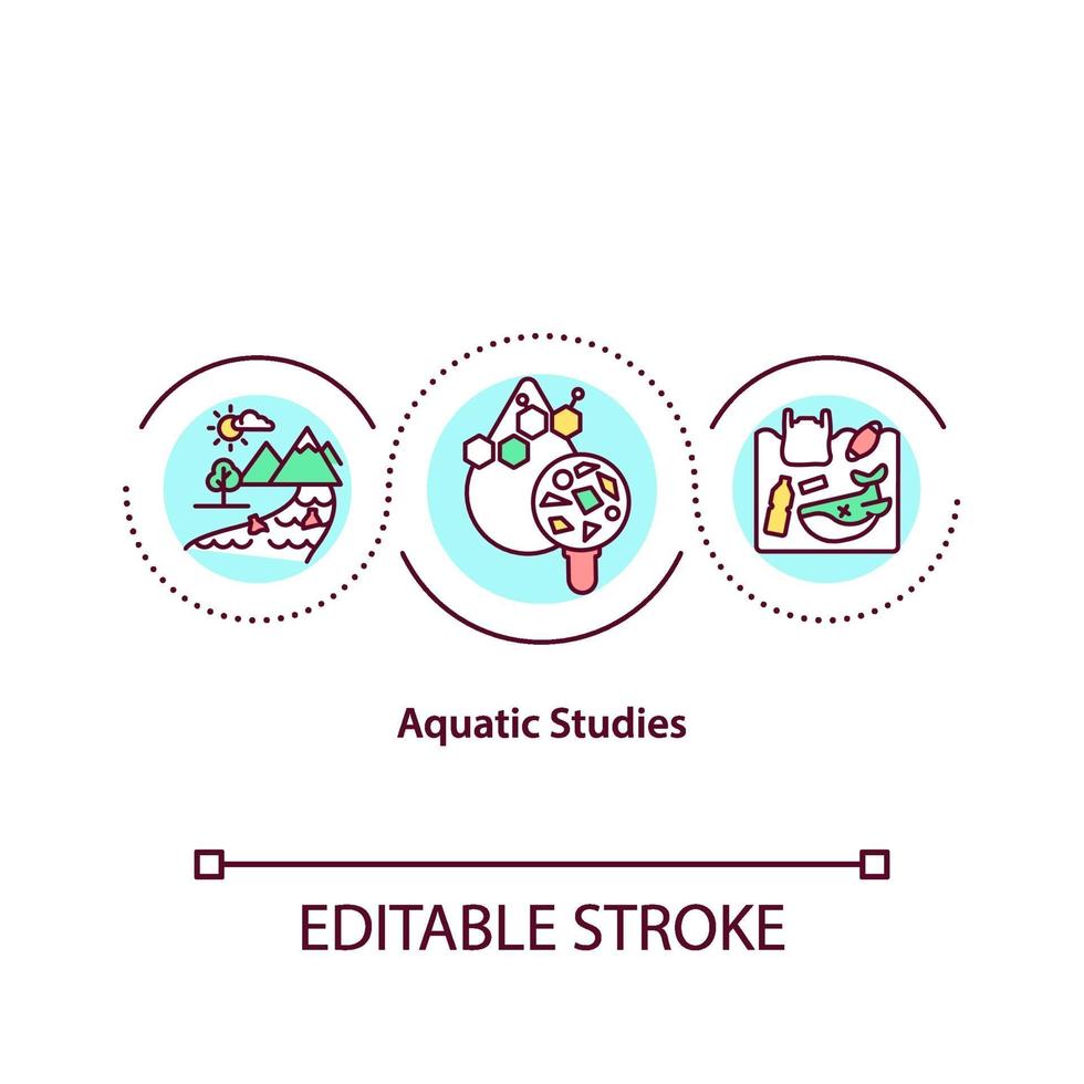 ícone do conceito de estudos aquáticos vetor