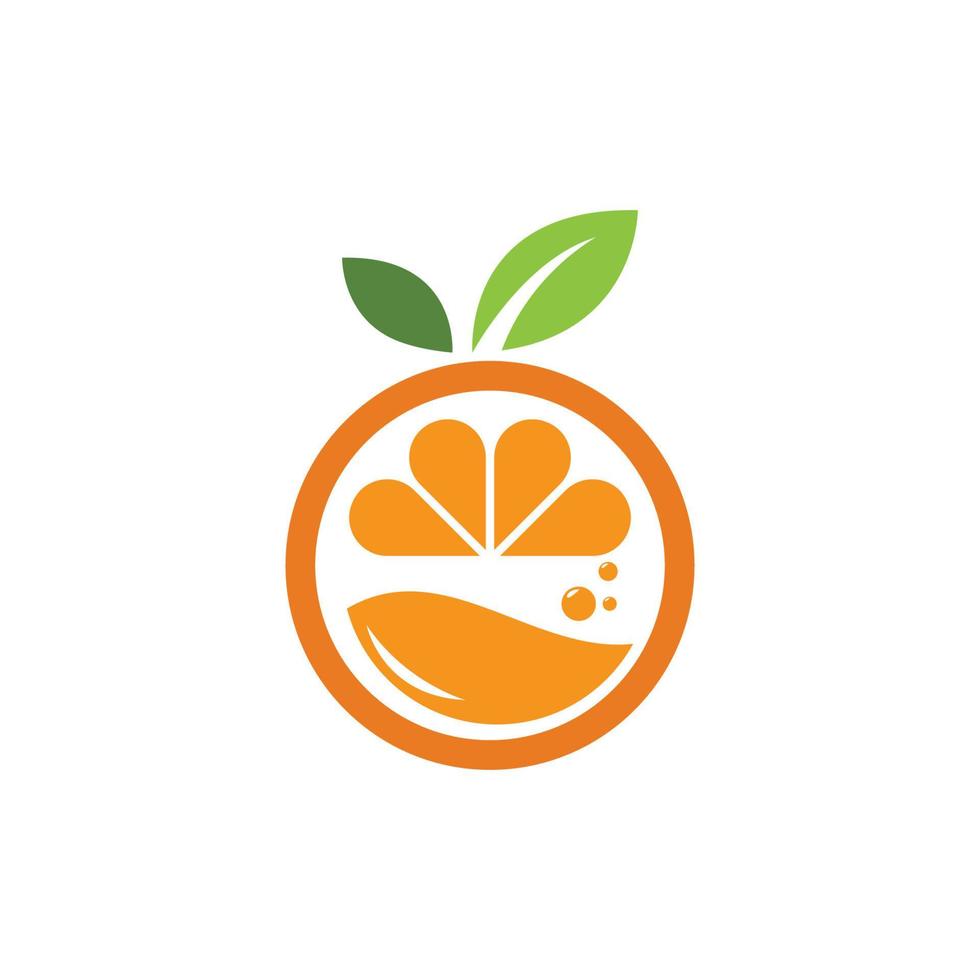 design de logotipo laranja vetor