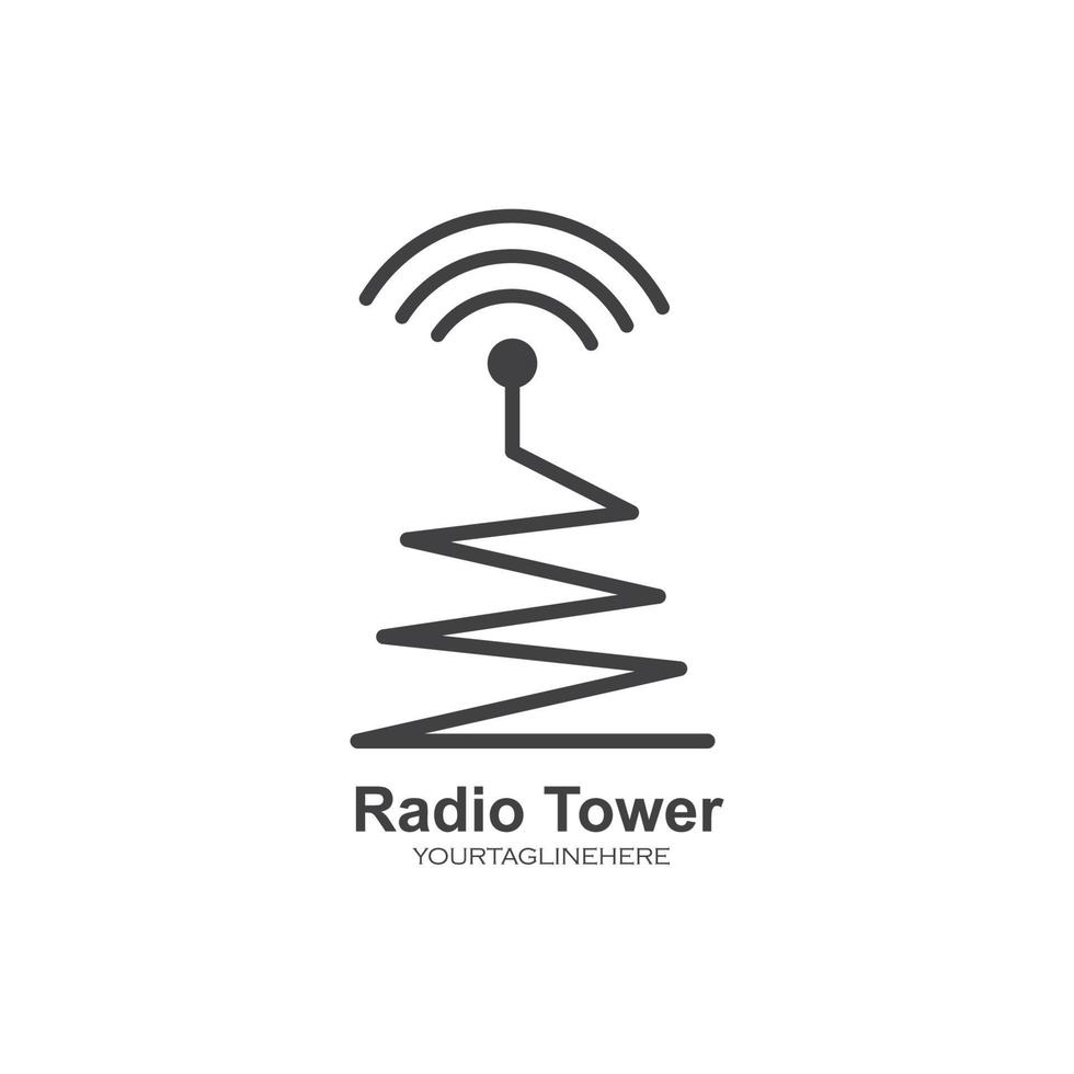 ilustração em vetor ícone do logotipo do sinal da torre