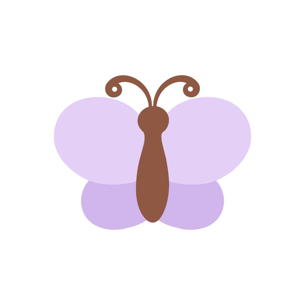 fofa lavanda borboleta ícone logotipo vetor ilustração isolado em branco fundo