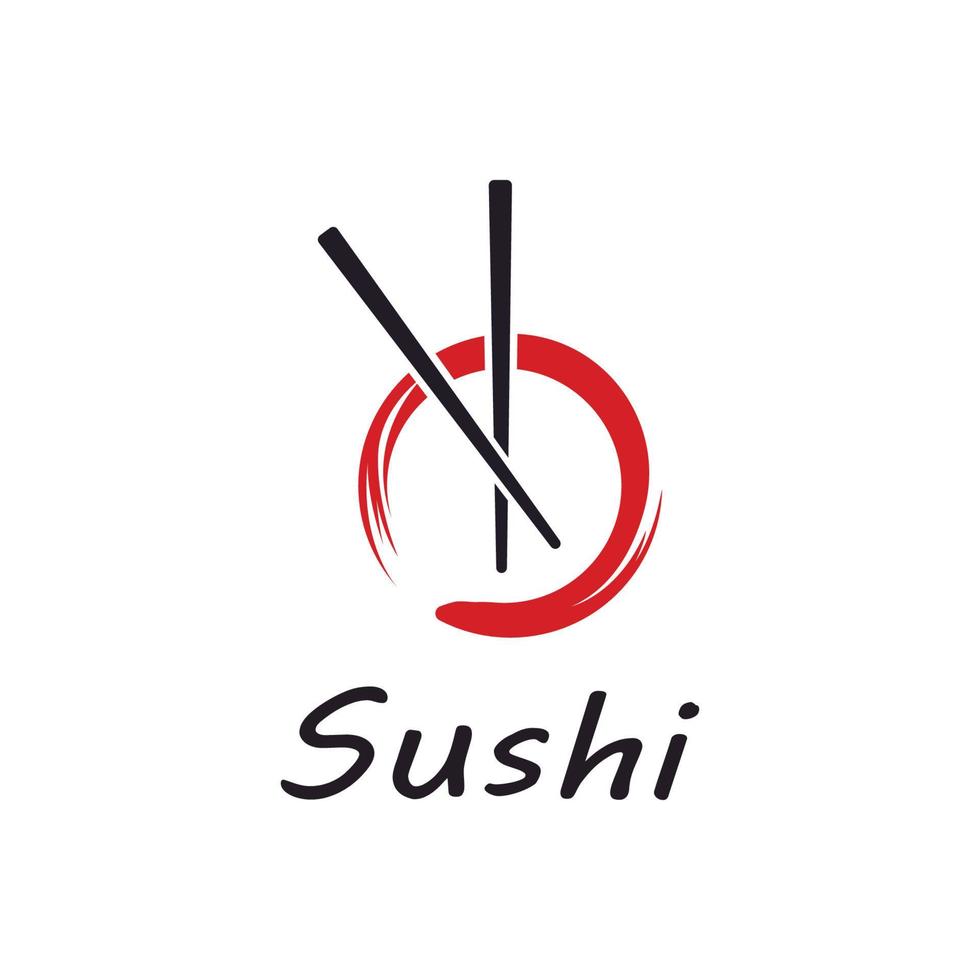 Sushi vetor logotipo modelo, ou japonês especialidades.