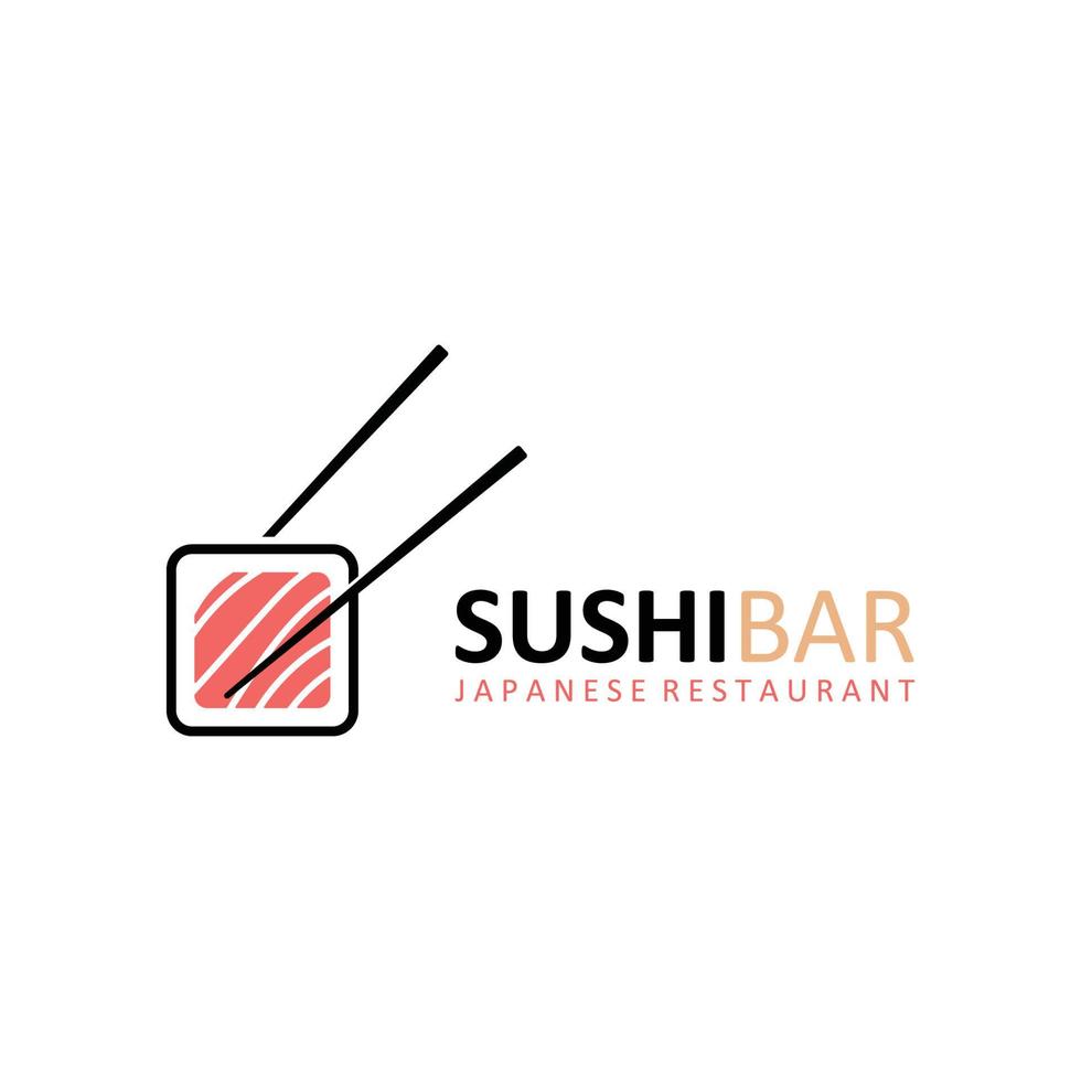 Sushi vetor logotipo modelo, ou japonês especialidades.