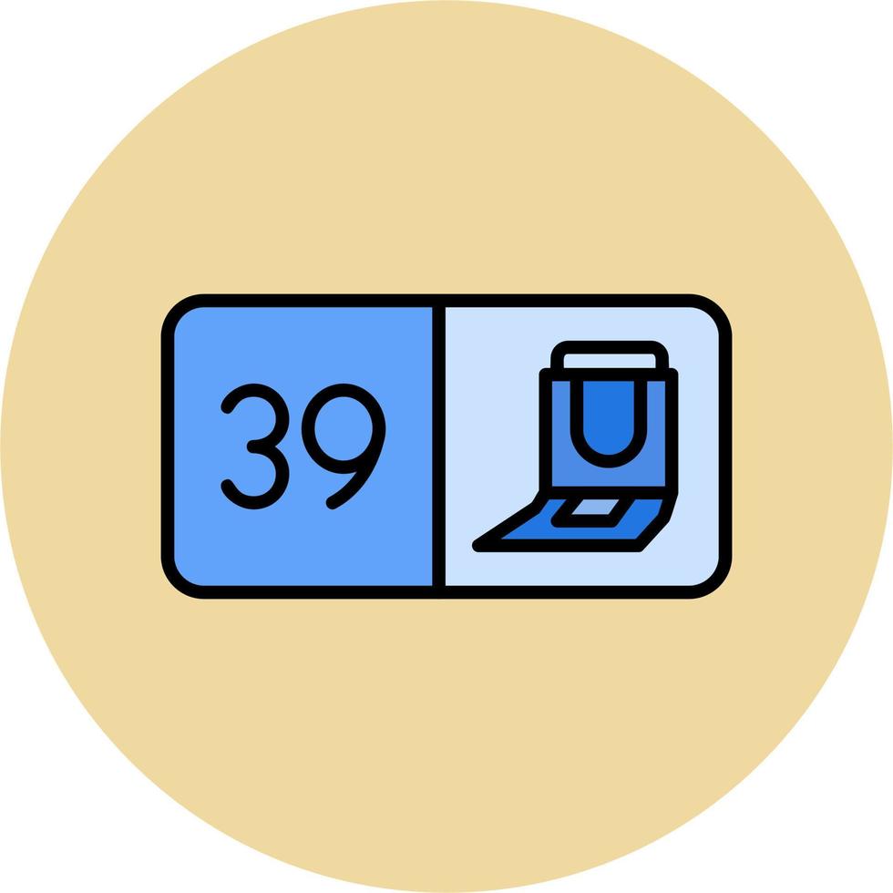 assento número trinta nove vetor ícone