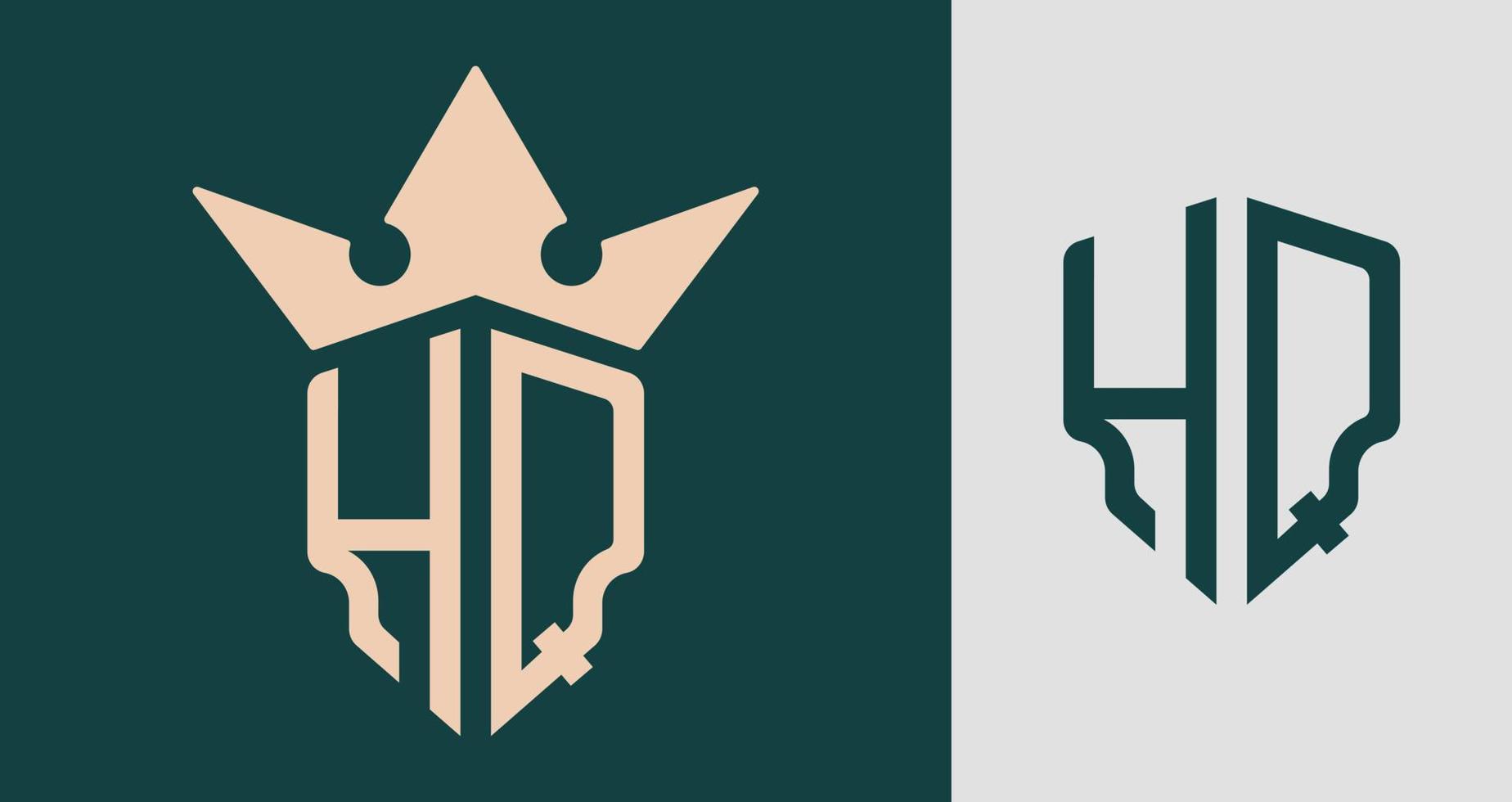 criativo inicial cartas hq logotipo projetos. vetor