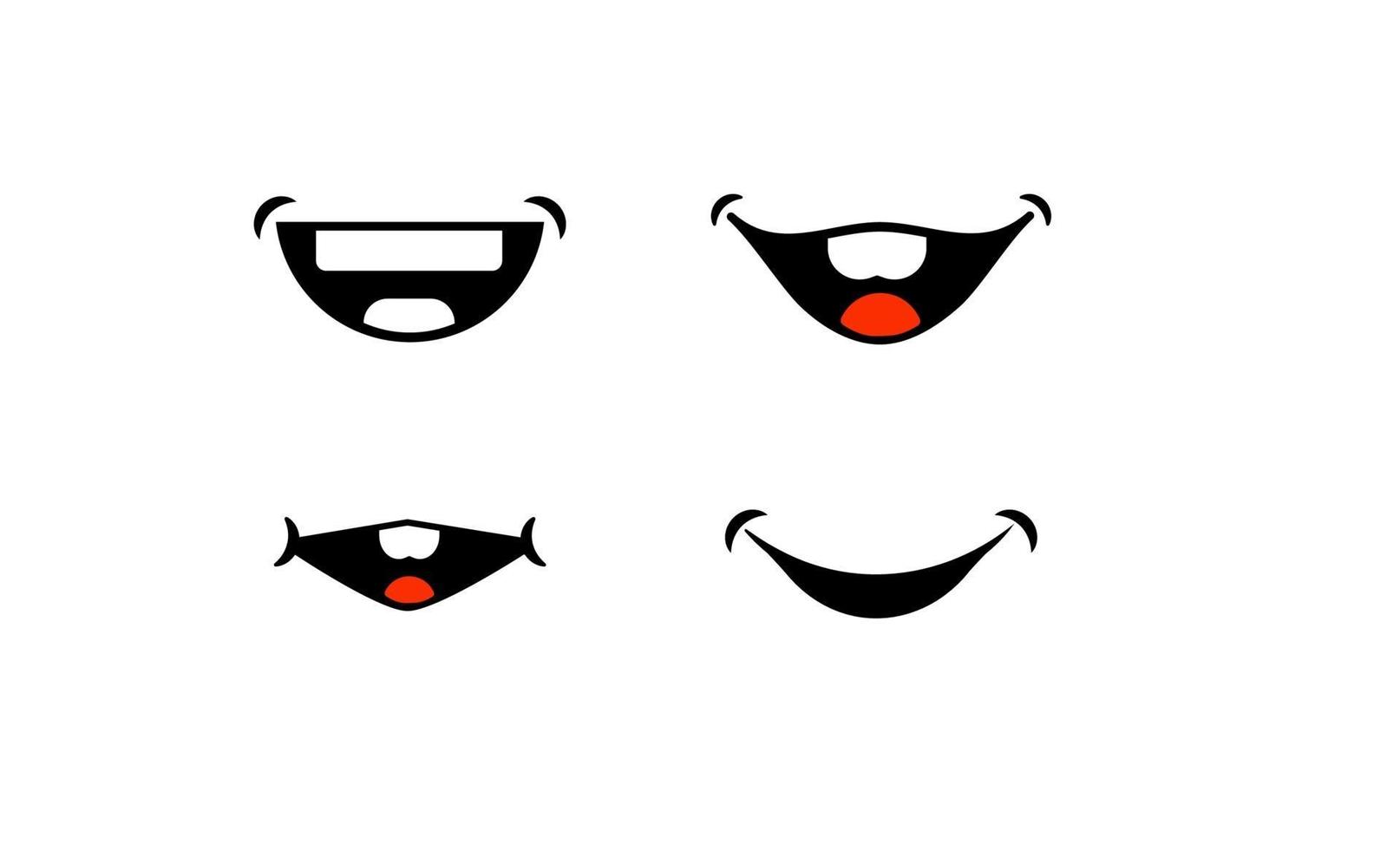 emoticon rosto sorriso conjunto de ícones ilustração vetorial vetor
