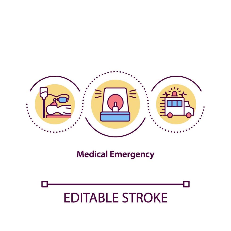 ícone do conceito de emergência médica vetor