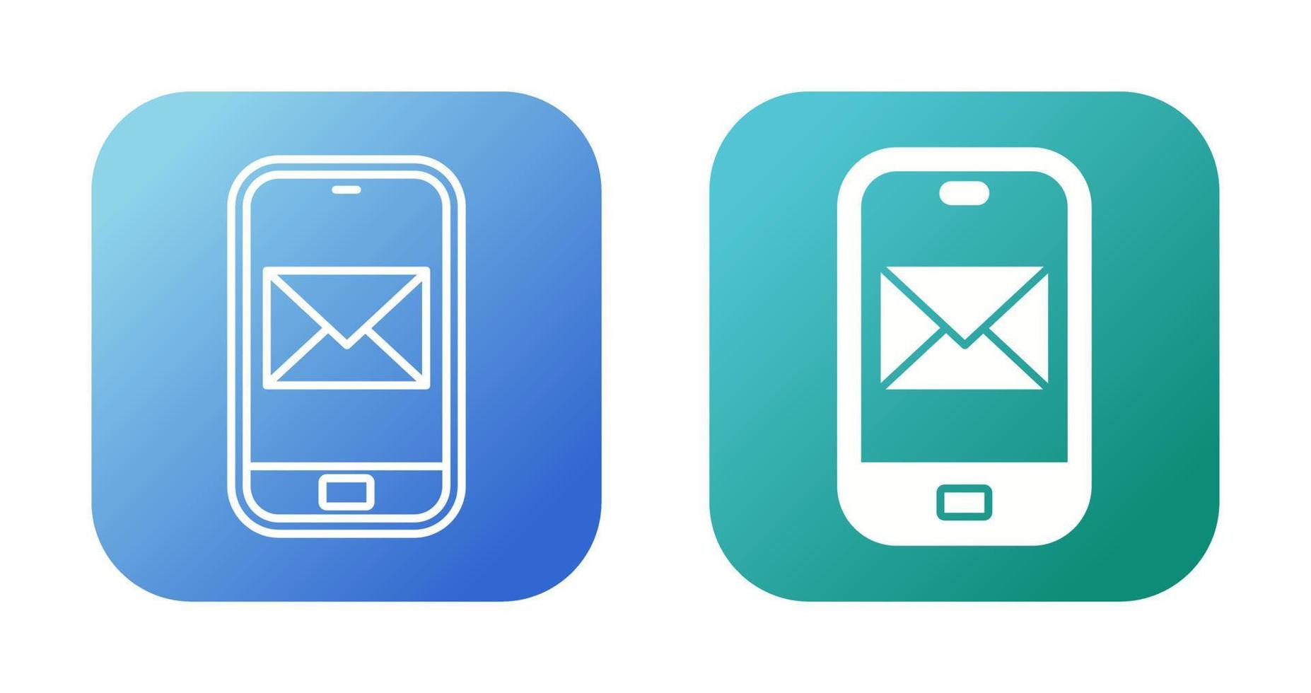 ícone de vetor de correio para smartphone