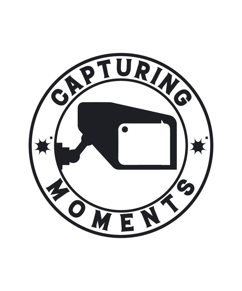 capturar cada momento ilustração vetor camiseta Projeto