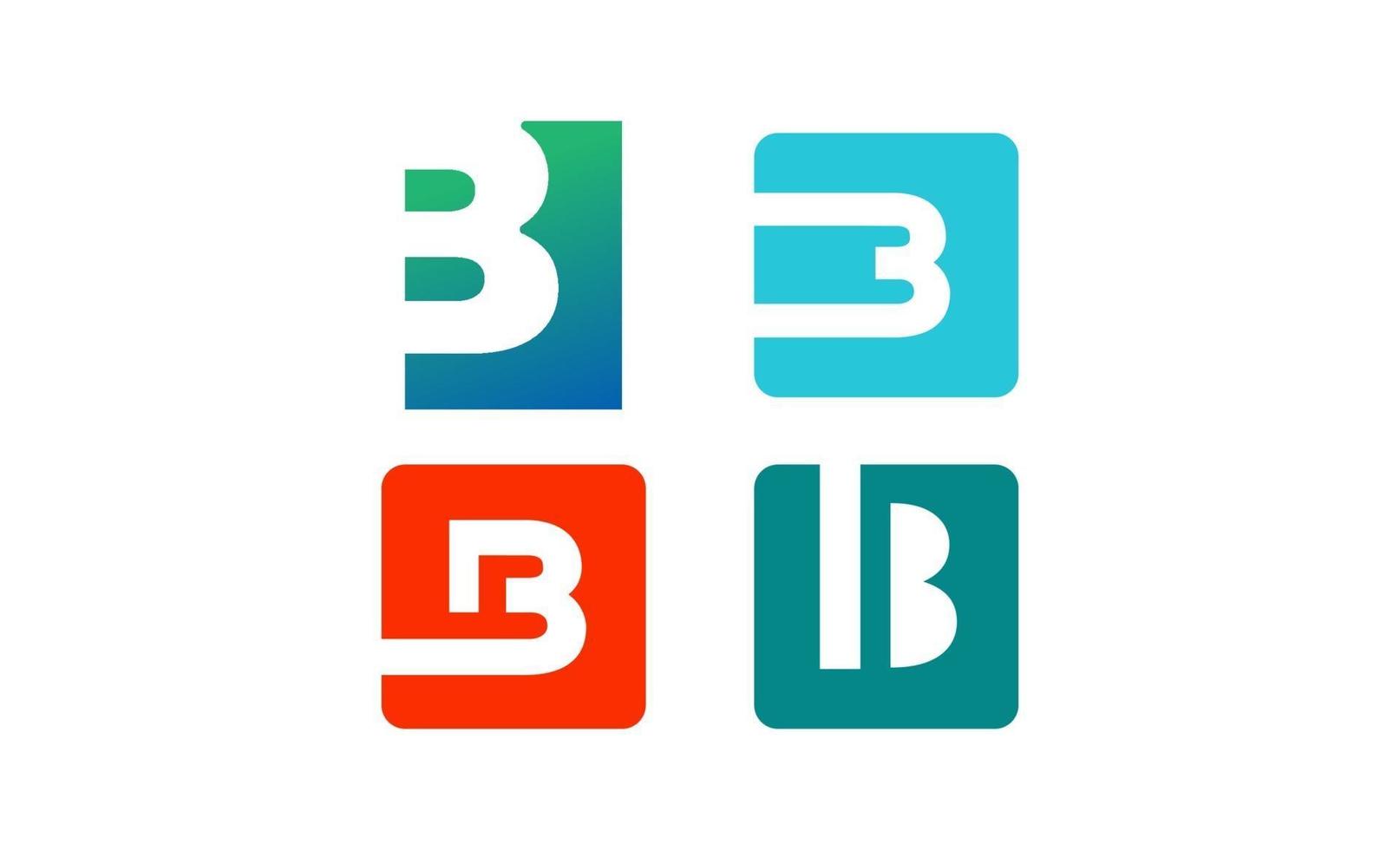 vetor de modelo de design de logotipo criativo de monograma b inicial