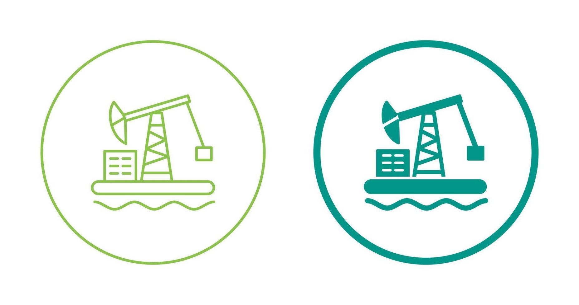 ícone de vetor de plataforma de petróleo